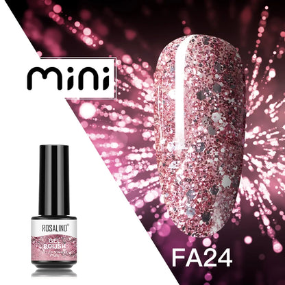 ROSALIND 120 colori smalto per unghie Glitter Shiny Base Gel Top Coat UV LED Gel Nail Art vernice Manicure Gel per unghie Semi permanente
