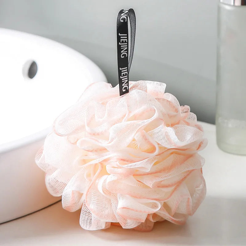 Sfere di spugna da bagno a rete morbida Detergente per il corpo Scrubber esfolianti Sfera da bagno Spazzole per pulizia in nylon Soffio per doccia Fiore da bagno di fascia alta