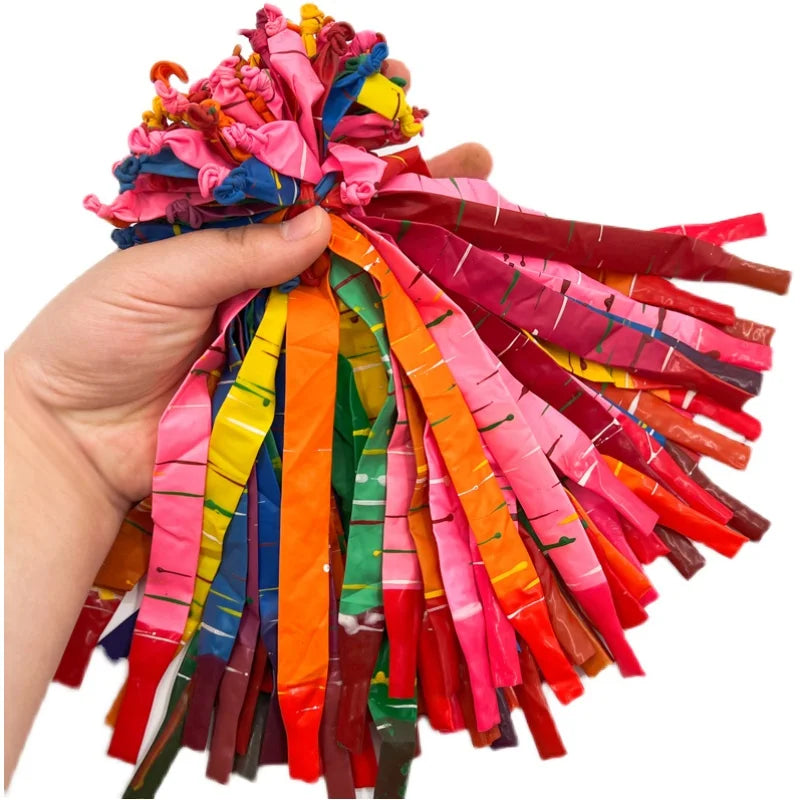 Giocattoli con palloncino a razzo volante addensato Giocattoli gonfiabili per esterni con palloncino lungo in gomma volante multicolore divertente per bambini all'ingrosso