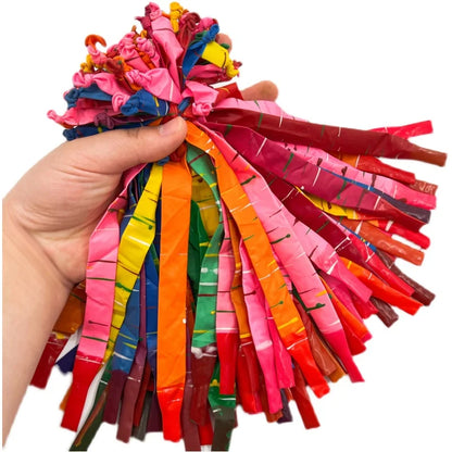Giocattoli con palloncino a razzo volante addensato Giocattoli gonfiabili per esterni con palloncino lungo in gomma volante multicolore divertente per bambini all'ingrosso