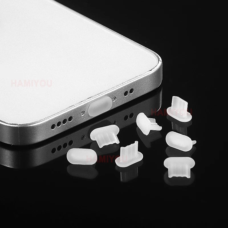 Tappo di polvere in silicone/porta di ricarica del telefono/Adatto per iPad Air/iPhone 14 Plus 13 12 Mini 11 Pro Max XR/  Adatto per spine morbide della porta micro USB
