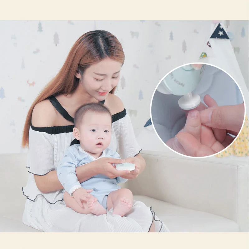 Tagliaunghie elettrico per bambini Strumento per lucidare le unghie per bambini Forbici per manicure per neonati Kit per l'igiene del bambino Tagliaunghie per neonati per neonato
