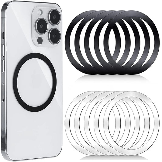 Anello adesivo piastra metallica per caricabatterie wireless MagSafe per IPhone 15 14 13 12 11 supporto magnetico per auto per telefono cellulare universale