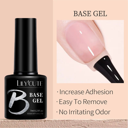LILYCUTE Smalto per unghie gel glitterato Nero Argento Smalto gel con paillettes super brillanti Soak Off UV LED Gel UV semipermanente per unghie