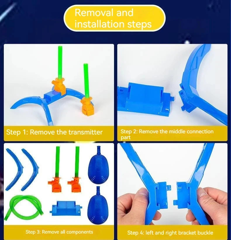Kid Air Rocket Pompa a pedale Lanciatore Aria esterna pressata Stomp Soaring Rocket Giocattoli Gioco per bambini Set Salto Giochi sportivi Giocattolo per bambini