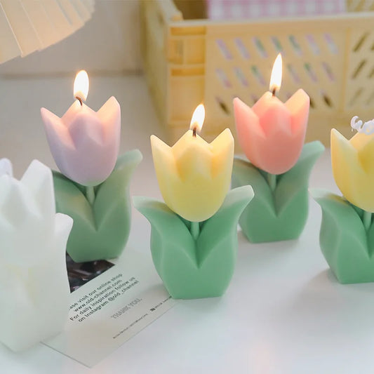Candele regalo creative per gli ospiti di nozze Candela per aromaterapia con fiori di tulipano Decorazioni per la camera estetica Candele aromatiche Regali di compleanno per ragazze