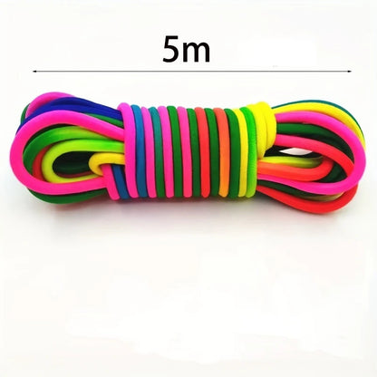 5-10m Corda per saltare Elastico Movimento Giocattolo Bambini Corda per saltare Corde Allenamento Salto Giocattoli per bambini Salto Allenamento Esercizio Nylon Ragazza Regalo
