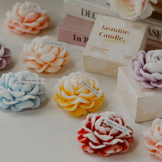 Candela di gelsomino fatta a mano Candela profumata Aromaterapia Candele di cera di soia Matrimonio Compleanno Candela Festa Decorazione domestica Puntelli fotografici