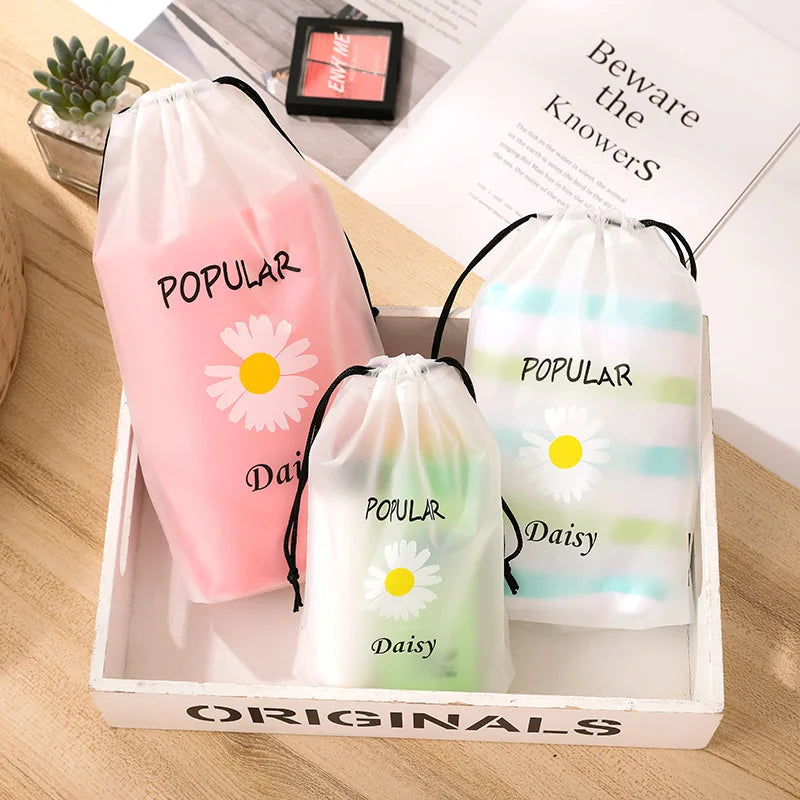 Borsa per cosmetici impermeabile in EVA Borsa da viaggio per donna con coulisse Borsa per trucco per nuoto Borsa per il bagno Borsa per il lavaggio Forniture per la spiaggia al mare