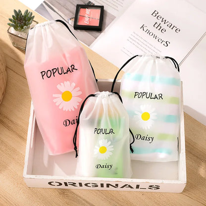 Borsa per cosmetici impermeabile in EVA Borsa da viaggio per donna con coulisse Borsa per trucco per nuoto Borsa per il bagno Borsa per il lavaggio Forniture per la spiaggia al mare