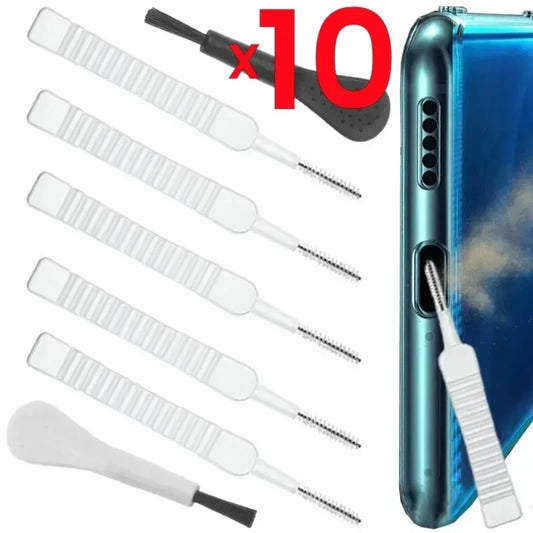 10-1 pz Porta di Ricarica Spina Antipolvere con Spazzola di Pulizia per iPhone 15 14 13 12 Pro Max Plus Samsung Xiaomi IOS Tipo C Set di Detergenti