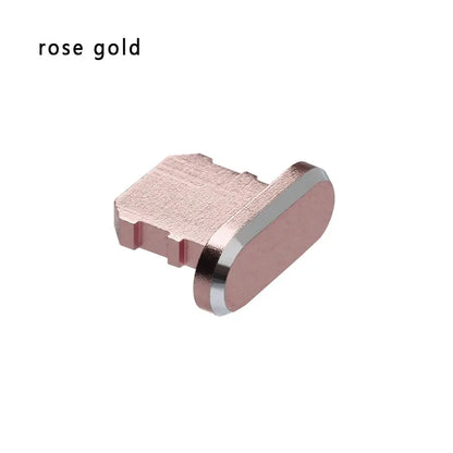 1PC porta di ricarica in metallo tappo antipolvere per iPhone15 14 13 12 11 X XR Max 8 7 Plus accessorio per telefono coperchio del cappuccio della spina di ricarica
