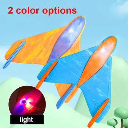 Aeromobile in schiuma Disco volante leggero Giocattolo Catapulta per bambini EVA Boomerang Gioco all'aperto Aliante volante Fionda Aereo in schiuma Giocattoli di sicurezza