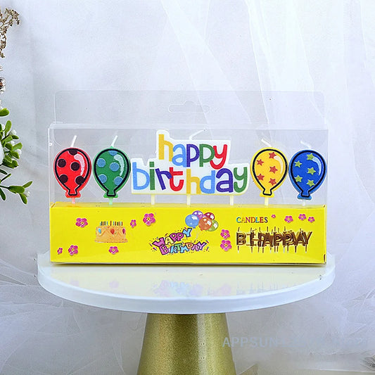 5 candele di compleanno, torte creative per feste, candele artistiche, cartoni animati, decorazioni per torte di compleanno
