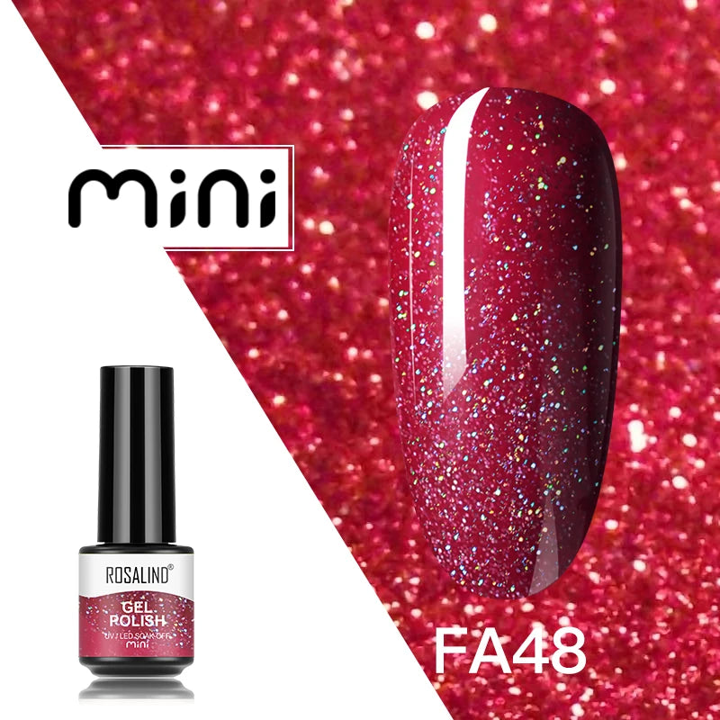 ROSALIND 120 colori smalto per unghie Glitter Shiny Base Gel Top Coat UV LED Gel Nail Art vernice Manicure Gel per unghie Semi permanente