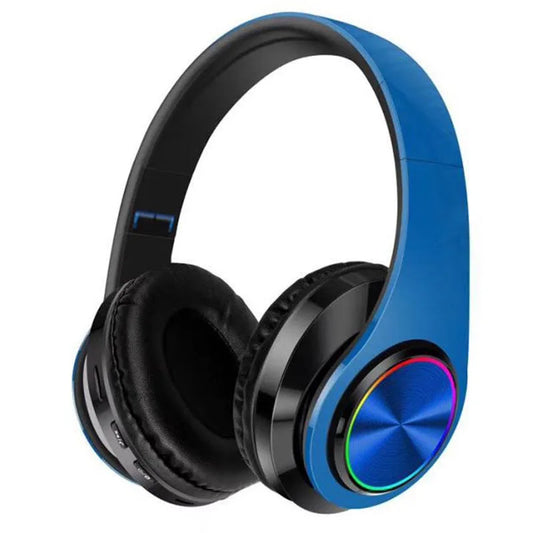 B39 Nuovo luminoso Bluetooth compatibile con cuffie stereo wireless sopra l'orecchio Radio FM Scheda Micro SD Riproduzione MP3 con microfono