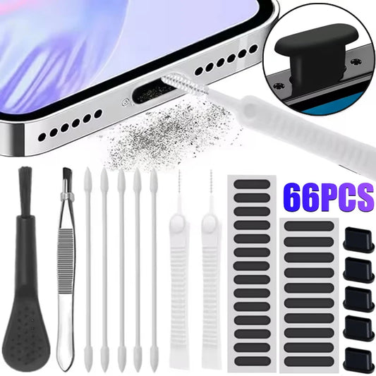 Tappi antipolvere in silicone IOS Micro Tipo C Kit di pulizia porta di ricarica Porta altoparlante per telefono cellulare Polvere per iPhone 16 15 Samsung Xiaomi