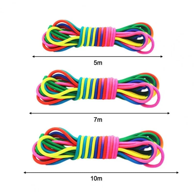 5-10m Corda per saltare Elastico Movimento Giocattolo Bambini Corda per saltare Corde Allenamento Salto Giocattoli per bambini Salto Allenamento Esercizio Nylon Ragazza Regalo