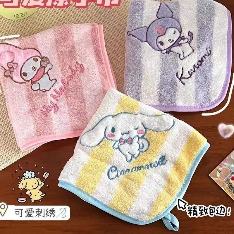 Asciugamano Sanrio Hello Kitty Kulomie per ragazze, bambini, viso, pelle morbida, telo da bagno, asilo, asciugamano per il viso